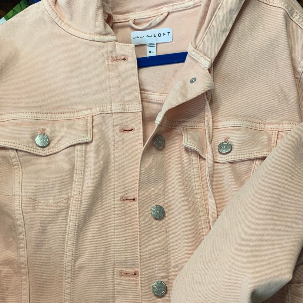 The Loft Peach Denim Jacket - XL